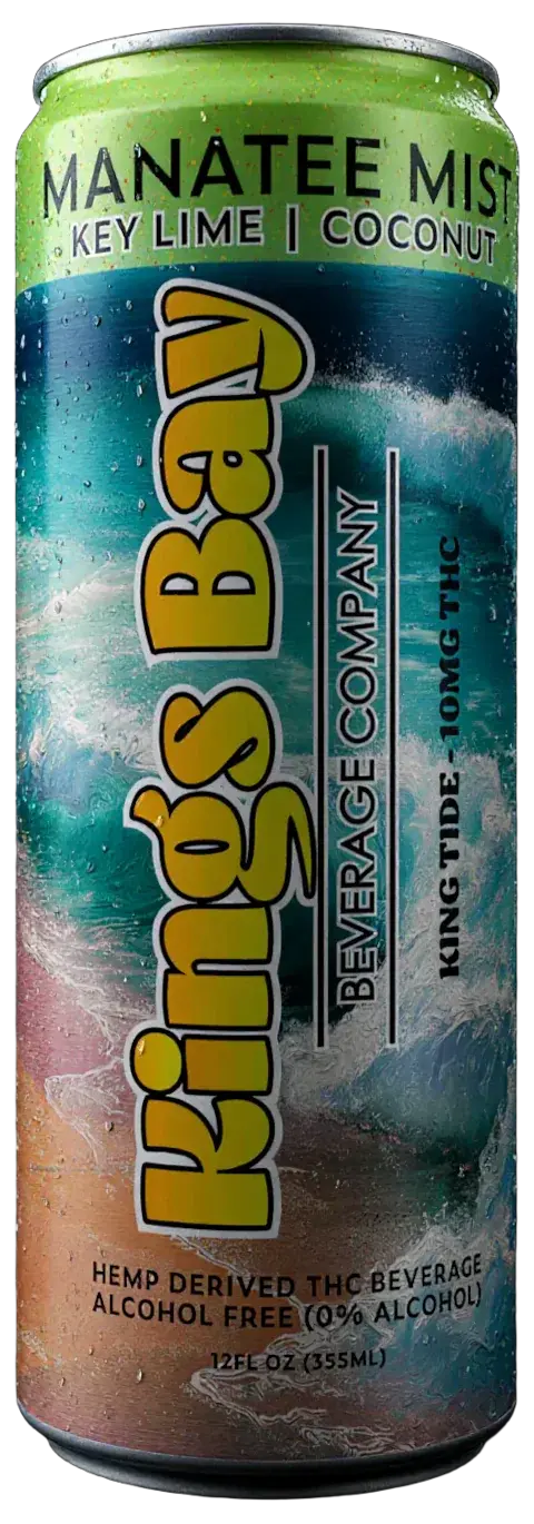 Manatee Mist (Key Lime + Coconut flavor) can with condensation
